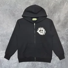 正規品 Denim Tears デニムティアーズ ブラック×ホワイト ロゴ ジップアップパーカー フーディー フード付き ストリートファッション メンズ ユニセックス