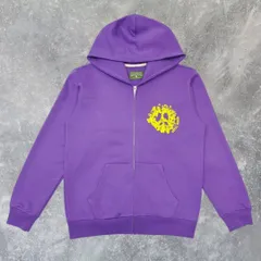 正規品 Denim Tears デニムティアーズ パープル ロゴ ジップアップパーカー フーディー フード付き ストリートファッション メンズ ユニセックス