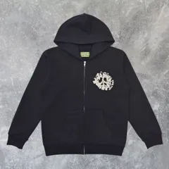 正規品 Denim Tears デニムティアーズ ブラック×ベージュロゴ ジップアップパーカー フーディー フード付き ストリートファッション メンズ ユニセックス