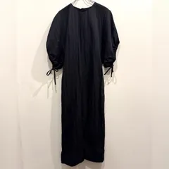 JIL SANDER ワンピース ボリュームスリーブ ブラック ダークネイビー サイズ34 【送料込み】