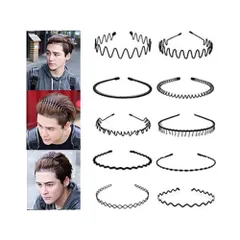 【新着商品】ウェーブ カチューシャ シンプル ヘアバンド スプリング髪留め前髪固定髪飾り メンズレディース波型男女兼用10個