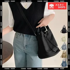 【送料無料】巾着ショルダーバッグ レディース 軽量 ショルダーバッグ 3way バケツバッグ キャンバスバッグ 斜め掛け バッグ ドローストリング 手提げ 肩掛け 鞄 通勤 通学 大容量 マグネットボタン開閉 新品 未使用 CH83SHUINIU-001