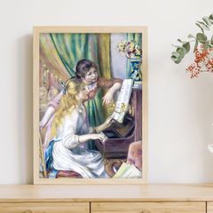 オーギュスト・ルノワール ピアノを弾く少女たち F3 キャンバス画
