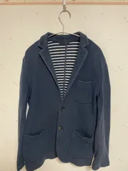 LACOSTE ラコステ コットン100% ニットジャケット ネイビー 日本サイズM相当