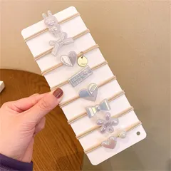 【在庫処分】通勤 高弾性 通学 大人 ゴム 可愛いギフト レディース 韓国風 髪束ね オフィス プレゼント 日常 女性 ファッション 髪飾 シュシュ 小物 おしゃれ 髪ゴム プレゼント(8個セット-B) 8個セット ヘアゴム