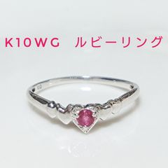 K18WG✨ダイヤ0.02ct✨付き 2号 リボンモチーフ☆ピンキーリング