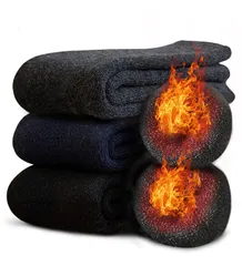 [Bafup] 靴下 メンズ ソックス 冬 厚手【零下防寒・激暖38℃恒温・ウール素材】 ウールソックス 360°蓄熱 極厚裏起毛 防寒 保温 消臭 耐久性 伸縮性 室内 アウトドア 登山 キャンプ 25-29㎝