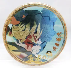 【中古】我妻善逸 鬼滅の刃 無限列車編・遊郭編 キャラクター絵巻カフェ in ufotable Cafe  箔押し57mmくじ引き缶バッジB