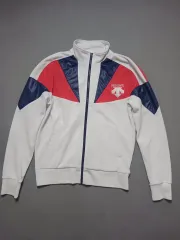 100 デサント 白 バイカラー トラック ジャケット