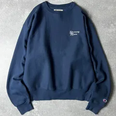 00s Champion 企業 ロゴ 刺繍 プレミアム リバースウィーブ スウェット トレーナー XL / 00年代 オールド チャンピオン ネイビー 紺