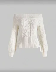 ケーブル編み オフショルダー ニット (新品) / y2k ギャル abley ZIGZAG ヴィンテージ