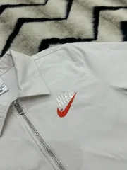 M NIKE ハーフジップ オーバーサイズ ポロシャツ / ニュアンスアイボリー