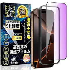 対応 iPhone16 Pro ブルーライトカット ガラスフィルム アイフォン16 Pro 全面保護フィルム 目の疲れ軽減 iPhone16 Pro 強化ガラス 液晶保護フィルム【ガイド枠付き・1枚】日本旭硝子製 硬度9H 飛散防止 指紋防止 貼り付け簡単 自