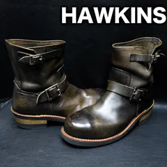 【極美品】ホーキンス エンジニアブーツ 27.0 40015　黒 スチールトゥ ホーキンス ショート エンジニアブーツ【44】28cm ブラック スチール