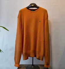 ■ 90s vintage ■ POLO by Ralph Lauren ポロラルフローレン ■ ピマコットン クルーネックニット ワンポイントブランドロゴ刺繍 ■ NNN1542