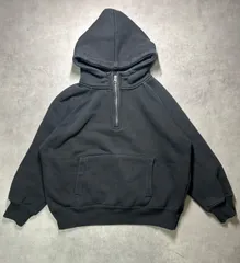 ZARA クロップド  クロップドスウェット ハーフジップ フーディー 134 ブラック 極肉厚スウェット y2k 大人も着れるザラキッズ 裏起毛パーカー