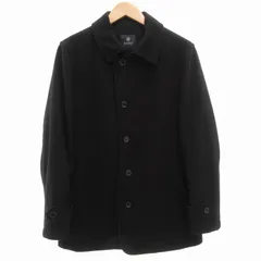 ナノユニバース nano universe コート コンバーティブルカラー 中綿入り 混合メルトン 起毛 ウール混 M 黒 ブラック /GV