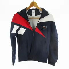 リーボック Reebok 22年製 ナイロン トラックジャケット Felpa Classics Vector Track Top H54456 紺 ネイビー ホワイト レッド XS