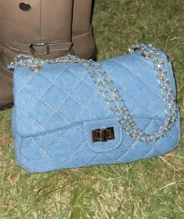 新品 廃盤 デニム キルティング チェーン ショルダーバッグ