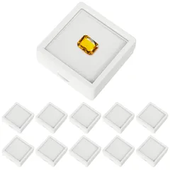 新品 【雑誌掲載】SENUN ルースケース 3cm 4cm 白 黒 クッション 10/20個セット 収納 小物入れ 窓付き 綺麗に見える ディスプレイ ルース ケース 裸石 宝石 天然石 鉱物 ジュエリー 小物 標本箱 宝石箱 コレクション 整理整頓 (ホワイ