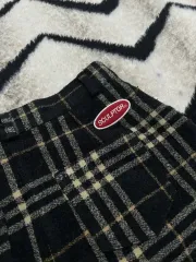 S SCULPTOR チェック ウール ミニ スカート