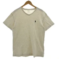 ポロ ラルフローレン POLO RALPH LAUREN Tシャツ Vネック ポニー刺繍 半袖 コットン 霜降り ベージュ S