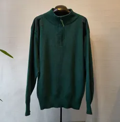 ■ 80〜90s vintage ■ LLBean エルエルビーン ■ ハーフジップ ニット スタンドカラー エルボーパッチニット ■ Made in USA アメリカ製 ■ NNN1541