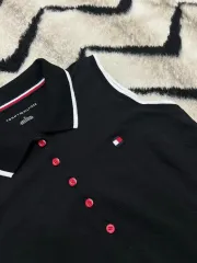 M トミーヒルフィガー コットン カラ ONE PIECE / ブラック