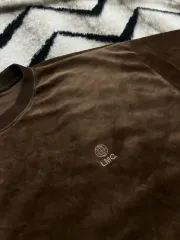 LMC オーバーサイズ ベロア スウェット/ブラウン