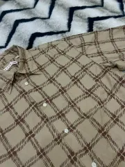 L ユニクロxマルニ オーバーサイズ プリント シャツ/ベージュ