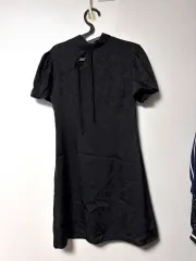 上海チャイナドレス ブラックチャイナドレス ミニワンピース ヴィンテージ オリエンタル