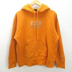 H■ヘリーハンセン/HELLY HANSEN もこもこワッペン プルオーバーパーカ スウェット【L】橙/MENS■19【中古】