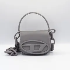 DIESEL 1DR XS ショルダーバッグ レザー グレー ディーゼル 付属品付き