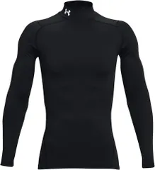 WJ167  アンダーアーマー(UA) 男性用 コールドギアアーマー コンプレッション メンズ長袖モックネックシャツ 1366072 ブラック　2XL　195251320042