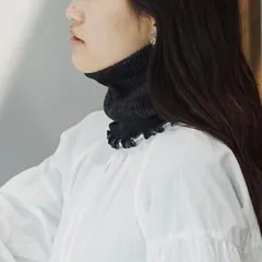 memeri メメリ ネックウォーマー スヌード レディース おしゃれ シルク ウール 薄手 室内 日本製 ニット 暖かい 薄手 チャコール ブラウン ベージュ 女性 男性 ギフト プレゼント メール便対応 再入荷