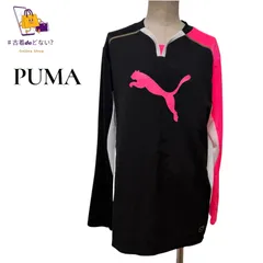 PUMA プーマ サッカー トレーニングウェア 長袖 プラシャツ Mサイズ ブラック ネオンピンク IT EVOTRG スポーツウェア フットサル 練習着 吸汗速乾 メンズ
