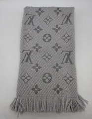 LOUIS VUITTON ルイヴィトン エシャルプ・ロゴマニア シャイン グリペルル マフラー ストール M74742 モノグラム グレー 灰色