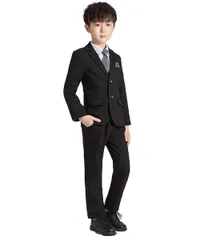 [RongFa] フォーマルスーツ 男の子 120 130 140 150 160 170cm 子供服 セットアップ フォーマルスーツ 子供スーツ 4点セット キッズスーツ キッズフォーマル 上下セット 入学式 卒業式 結婚式 発表会 ブランド: RongFa