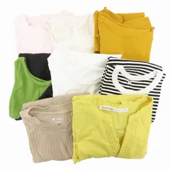 ナノユニバース nano universe ユニクロ UNIQLO 他 タンクトップ カットソー ニット ブラウス まとめ 8点セット 半袖 ノースリーブ S M F 白 ホワイト 他 /GVのサムネイル