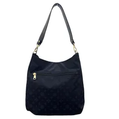 ラシット ハンドバッグ ナイロン 2Way 総柄 ブラック ゴールド金具 ショルダーストラップ付 取り外し可 レディース 未使用品