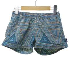 パタゴニア Patagonia 美品 ショートパンツ バギーショーツ イージーパンツ 総柄 ナイロン 青 ブルー XS