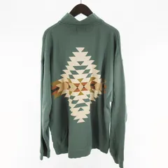 ペンドルトン PENDLETON ニコアンド niko and 別注 トレーナー スウェット バックプリント ネイティブ柄 ミント グリーン L コットンのサムネイル