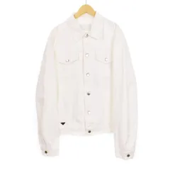 プラダ PRADA 23SS コットン デニムジャケット Gジャン トライアングルロゴ XXXL 白 ホワイト GEB227のサムネイル