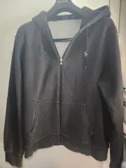 ポロラルフローレン 起毛 フードジップアップ XL ブラック