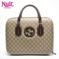 GUCCI グッチ ハンドバッグ ブリーフケース GGスプリーム PVC ビジネスバッグ【中古】