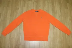 (105) 1142 ポロ/オレンジ 起毛 ラウンドT