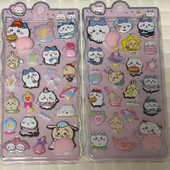 B :  ちいかわ　はちわれ　うさぎ　ぷくぷくシール　立体シール　2枚セット ぷにぷに