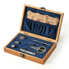 【人気商品】縫製はさみ 裁縫 アンティーク風 糸きりハサミ DIYツール ハサミ 手芸用 木製ヨーロッパのアンティークヴィンテージ縫製キット 縫製キット 刺繍はさみセット D&D