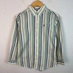 Ralph Lauren ラルフローレン 長袖シャツ ストライプ マルチカラー 150サイズ メンズ 古着 アメカジ シティーボーイ