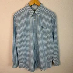 L.L.Bean エルエルビーン 長袖シャツ チェック柄 ブルー Mサイズ メンズ 古着 アメカジ シンプル シティーボーイ
